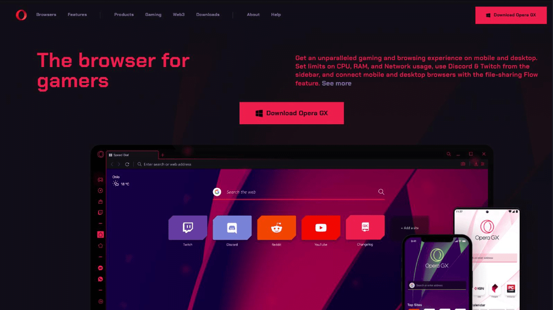 Get the Latest Opera GX Browser Free